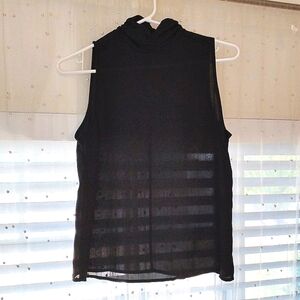 Forever 21 Woman's Black High Neck  Sleeveless Blouse, Size: S